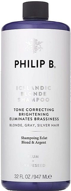 Aufhellendes Shampoo für blondes und graues Haar - Philip B Icelandic Blonde Shampoo — Bild N2
