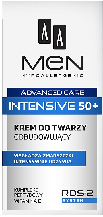 Regenerierende Gesichtscreme - AA Men Advanced Care Intensive 50+ Face Cream Rebuilding — Bild N3
