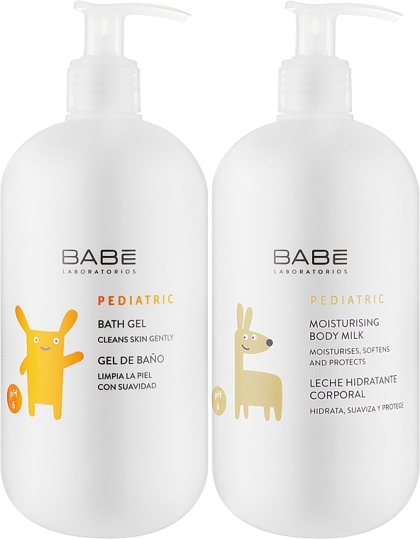 Set - Babe Laboratorios Pediatric Baby Box (sh/gel/500ml + b/milk/500ml) — Bild N2