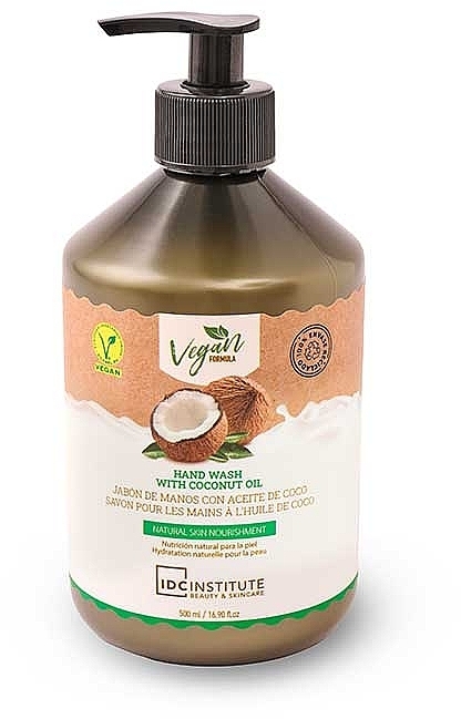 Flüssigseife Kokosnuss - IDC Institute Hand Soap Vegan Formula Coconut Oil — Bild N1