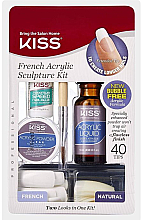 Düfte, Parfümerie und Kosmetik Set für falsche Nägel aus Acryl - KISS Acrylic French Manicure Fake Nailst