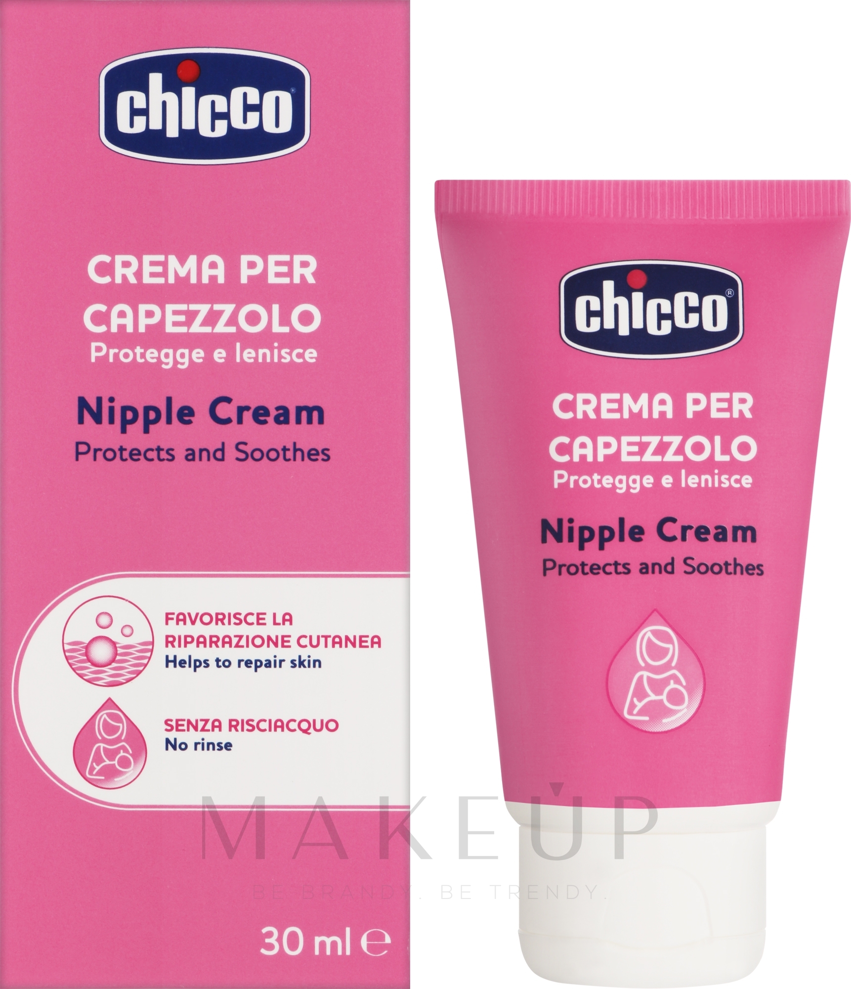 Creme für Brüste und Haut um die Brustwarzen - Chicco Protective Nipple Cream — Bild 30 ml