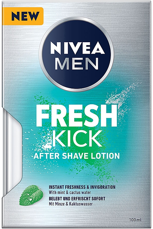 Belebende und erfrischende After Shave Lotion mit Minze und Kaktuswasser - NIVEA MEN Fresh Kick After Shave Lotion — Bild N1