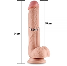 Düfte, Parfümerie und Kosmetik Dildo - LoveToy Sliding Skin Dual Layer Dong 9.5"