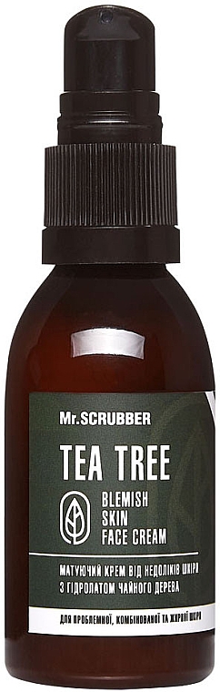 Gesichtscreme mit Teebaumhydrolat - Mr.Scrubber Tea Tree Blemish Skin Face Cream — Bild N1