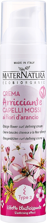 Stylingcreme für lockiges Haar mit Orangenblüten - MaterNatura Curl Styling Cream with Orange Blossoms — Bild N1