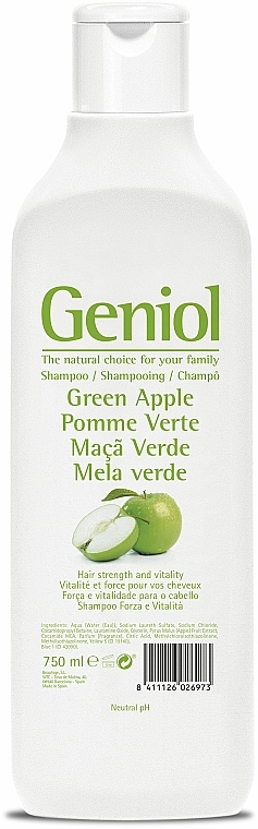 Stärkendes und vitalisierendes Shampoo mit grünem Apfel - Geniol Shampoo — Bild N1