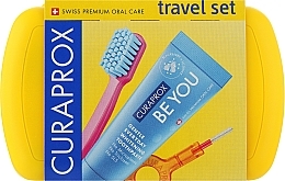 Reiseset für Zahnpflege gelb - Curaprox Be You (Zahnbürste 1 St. + Zahnpasta 10ml + 2 x Interdentalzahnbürste + Etui) — Bild N1