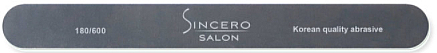 Nagelfeile gerade schwarz 180/600 - Sincero Salon Nail File, Straight, Black — Bild N1