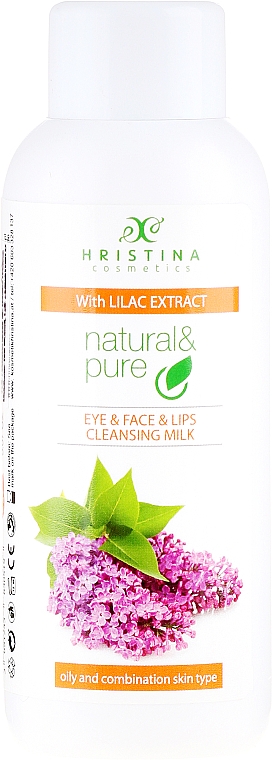 Reinigungsmilch für Gesicht, Augen und Lippen mit Flieder-Extrakt - Hristina Cosmetics Cleansing Milk With Lilac Extract — Bild N1