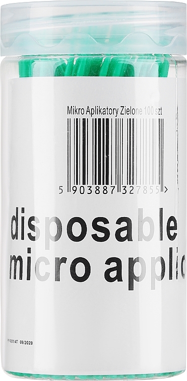 Mikro-Wimpernapplikator grün 100 St. - Lewer Micro Applicators — Bild N1