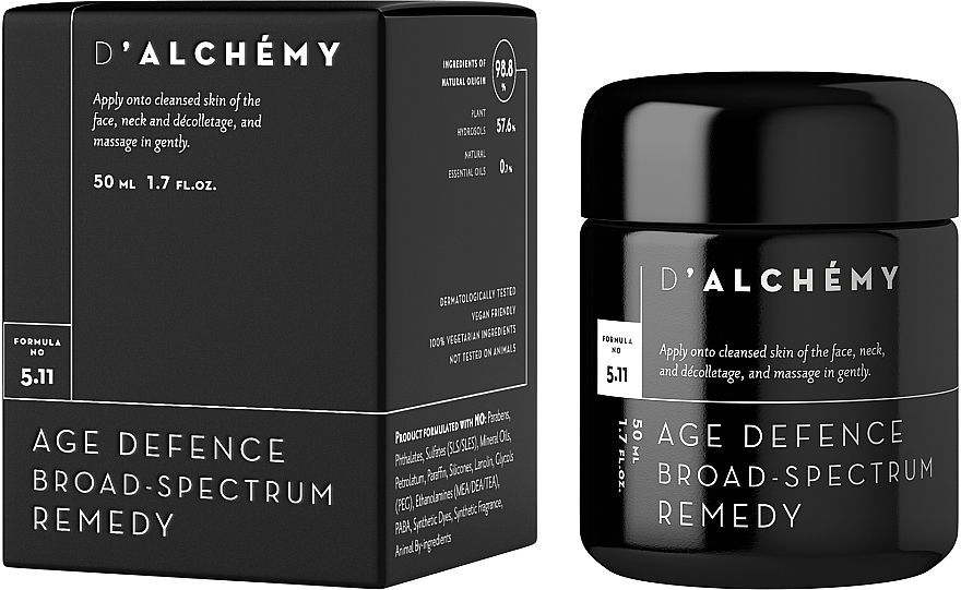 Gesichtscreme für hormonelle Veränderungen und Verfärbungen - D'Alchemy Age Defense Broad Spectrum Remedy — Bild N1