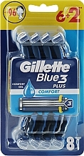 Düfte, Parfümerie und Kosmetik Einwegrasierer Set 6+2 St. - Gillette Blue 3 Comfort