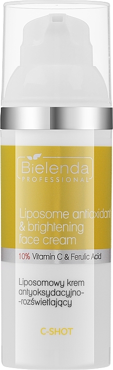 Liposomale antioxidative und aufhellende Gesichtscreme - Bielenda Professional C-Shot 10% Vitamin C & Ferulic Acid — Bild N1