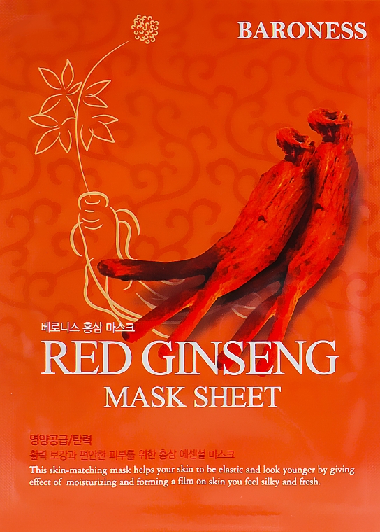 Tuchmaske mit Ginseng-Extrakt - Beauadd Baroness Mask Sheet Red Ginseng — Bild N1