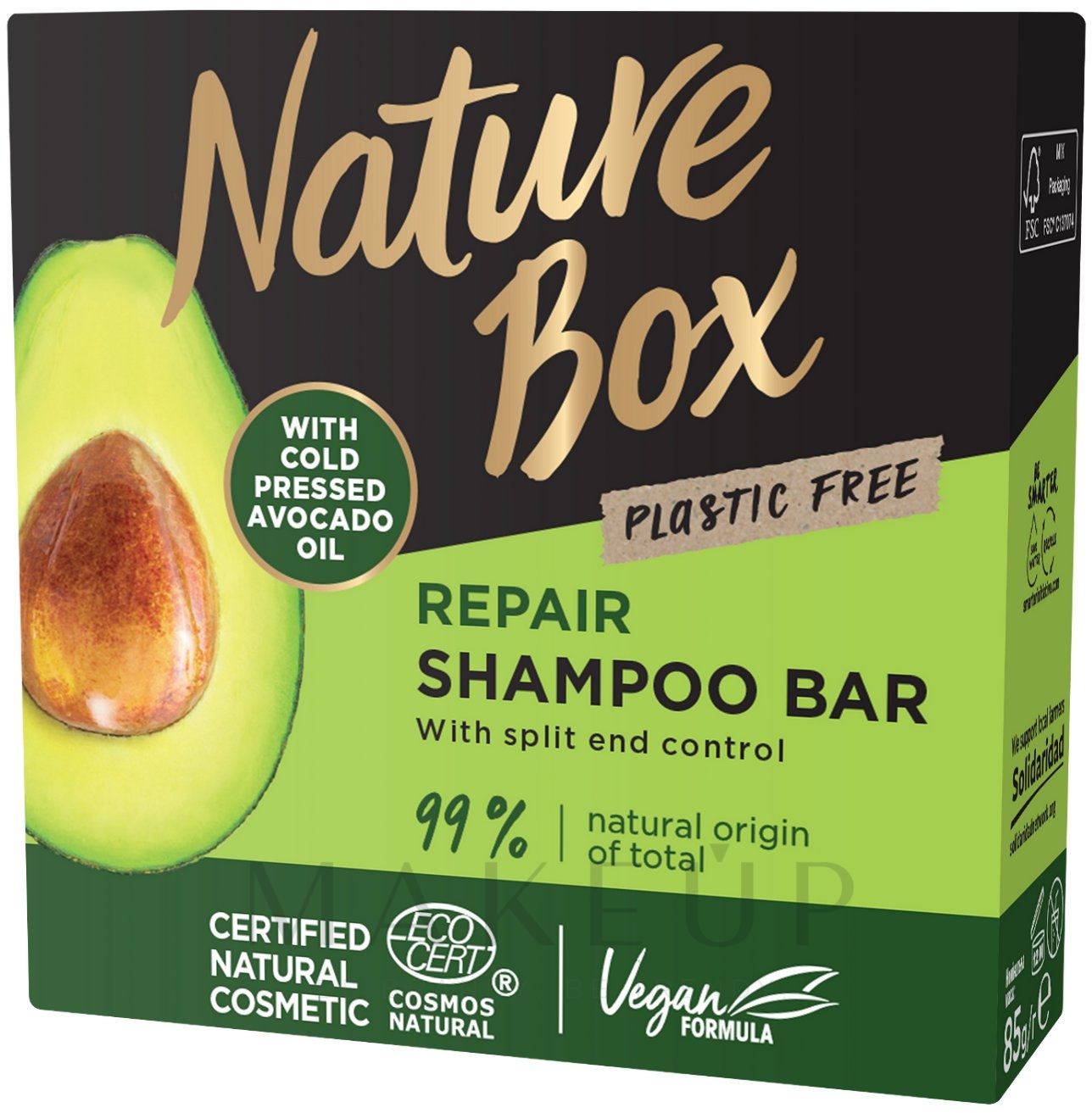 Festes Shampoo mit Avocadoöl - Nature Box Avocado Dry Shampoo — Foto 85 g