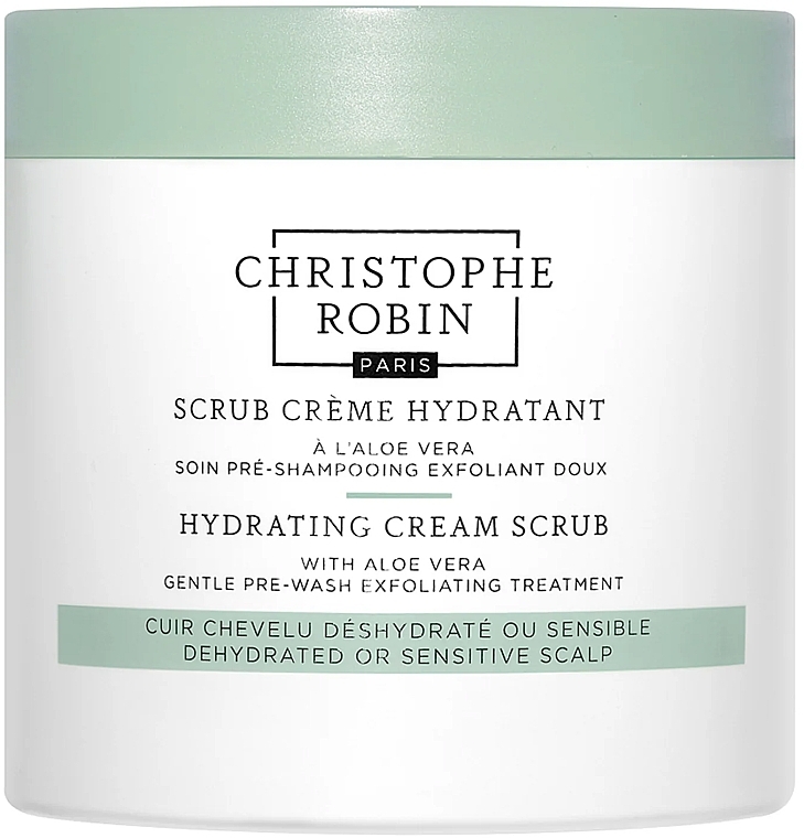 Feuchtigkeitsspendende Kopfhautcreme mit Aloe vera - Christophe Robin Hydrating Cream Scrub wtih Aloe Vera — Bild N1