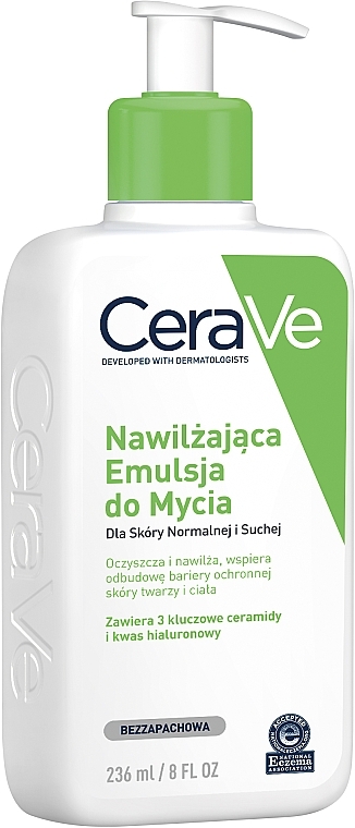 CeraVe Hydrating Cleanser - Feuchtigkeitsspendende Reinigungsemulsion für Körper und Gesicht mit 3 essentiellen Ceramiden und Hyaluronsäure 