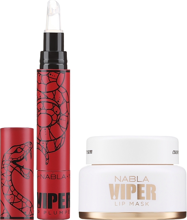 Set - Nabla Viper Day & Night Lip Treatment Kit Coconut Cream (Lippenpomade 4ml + Lippenmaske 15ml)  — Bild N2