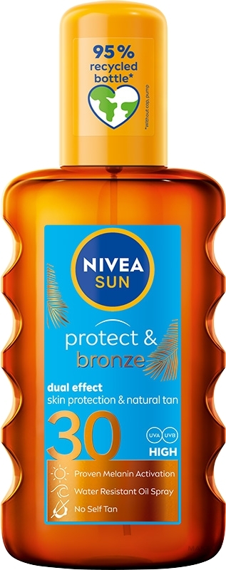 Schutzspray nach dem Sonnenbad - Nivea Sun Protect & Bronze SPF30 Dual Effect Spray — Bild 200 ml