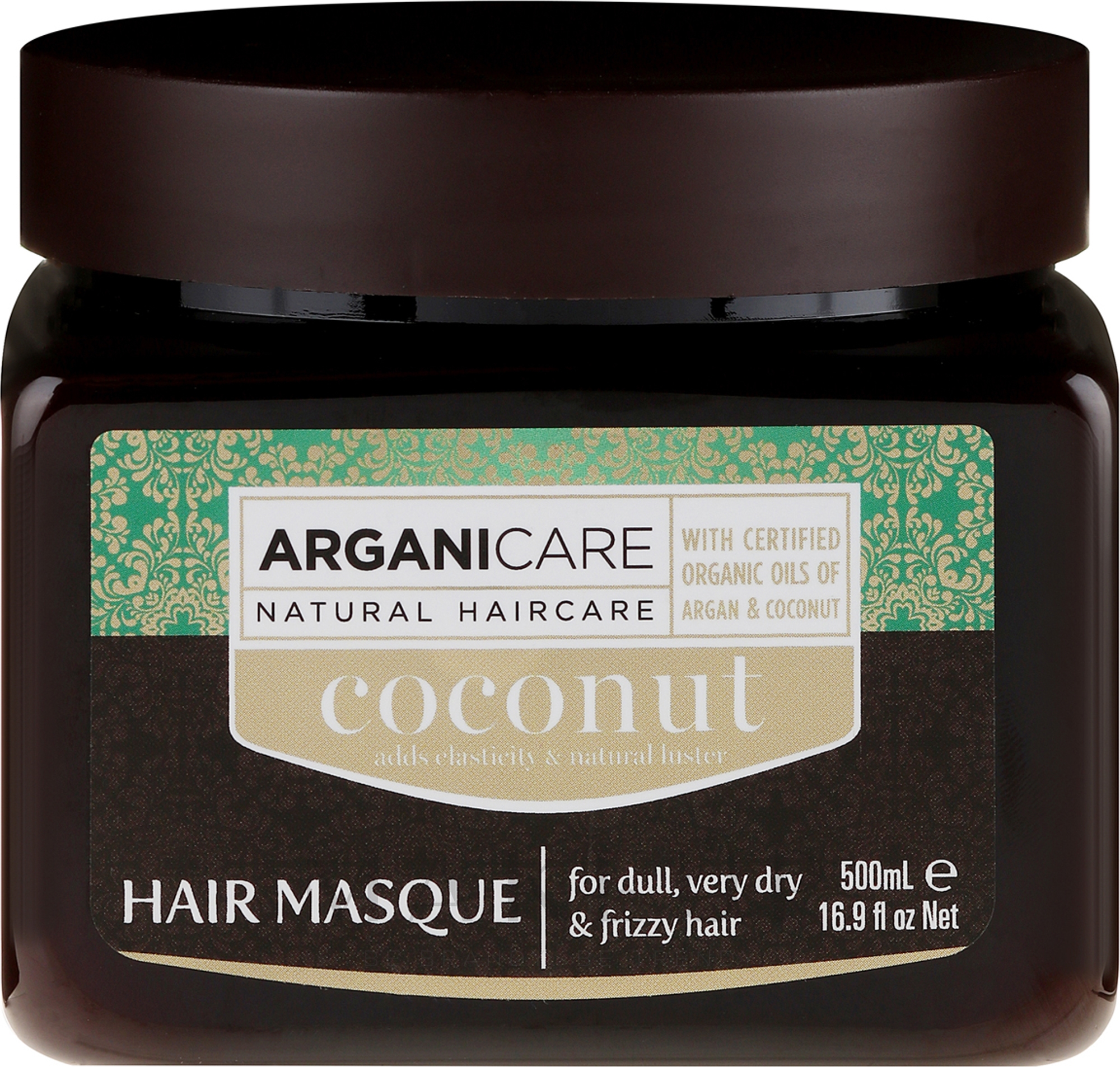 Regenerierende Haarmaske mit Kokos- und Arganöl - Arganicare Coconut Hair Masque For Dull, Very Dry & Frizzy Hair — Bild 500 ml