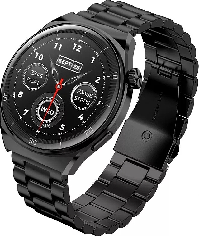 Smartwatch für Herren - Garett Smartwatch V12 Black Steel — Bild N1