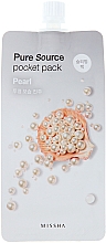 Düfte, Parfümerie und Kosmetik Gesichtsmaske mit Perlenextrakt - Missha Pure Source Pocket Pack Pearl