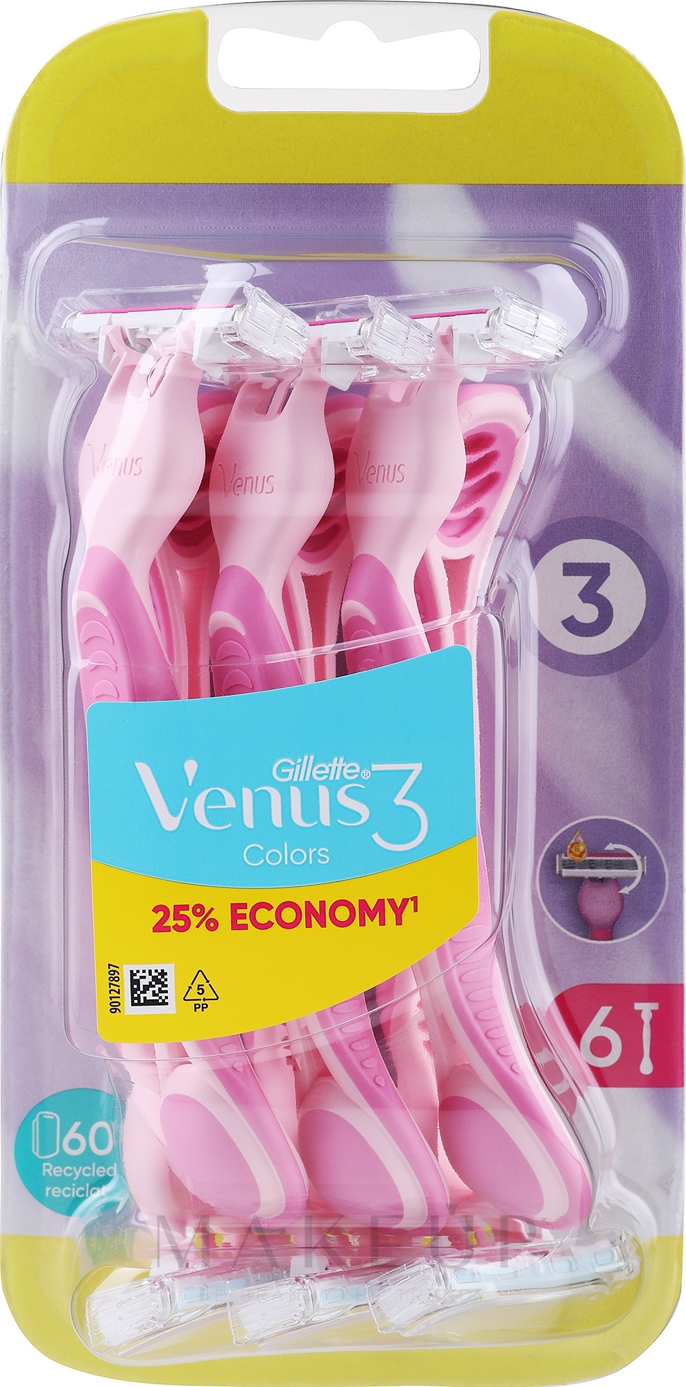 Einwegrasierer - Gillette Simply Venus 3 Pink — Bild 6 St.