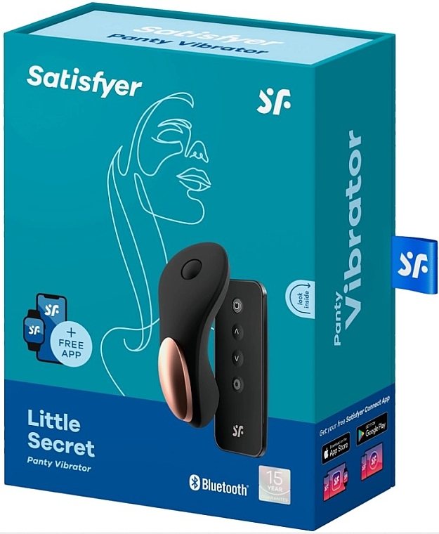 Klitorisvibrator mit Fernbedienung schwarz - Satisfyer Little Secret Panty Vibrator — Bild N2