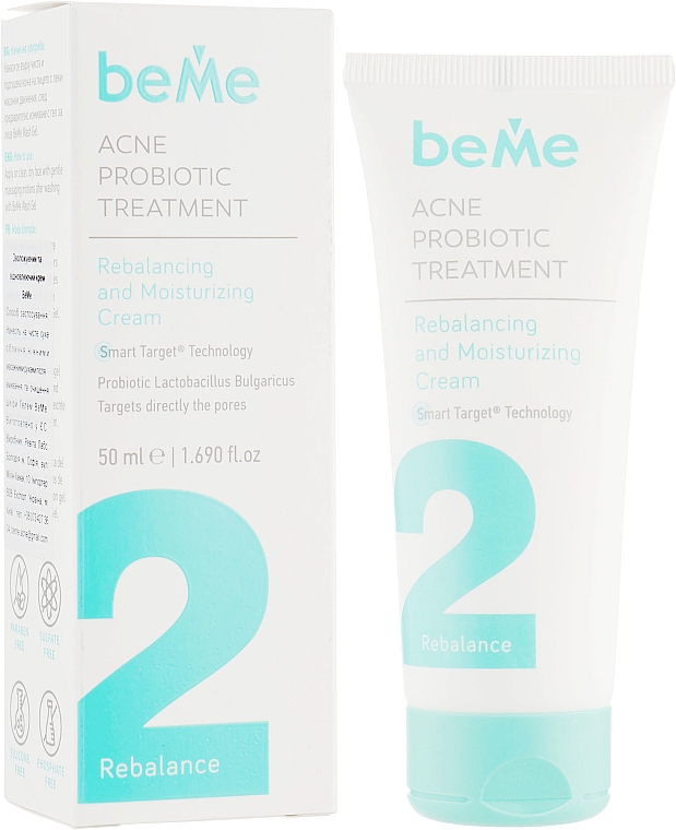 Feuchtigkeitsspendende und revitalisierende Gesichtscreme gegen Akne - BeMe Rebalancing & Moisturizing Cream — Bild N1