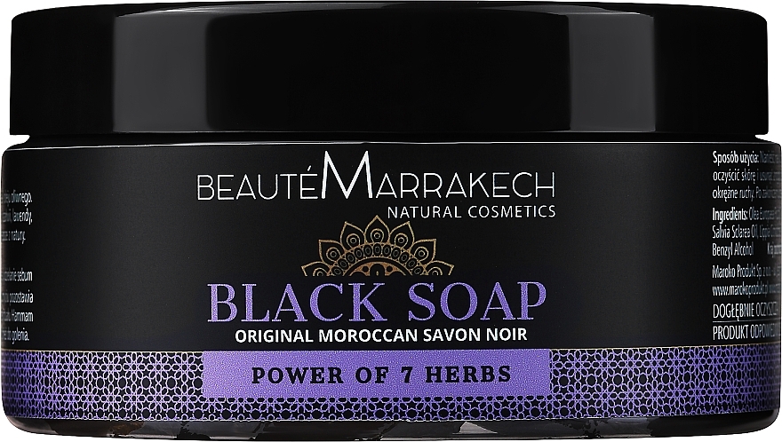 Schwarze Naturseife 7 Kräuter - Beaute Marrakech Savon Noir Moroccan Black Soap — Bild N1