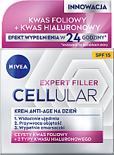 Düfte, Parfümerie und Kosmetik Anti-Aging Tagescreme mit Kollagen und Hyaluronsäure - NIVEA Cellular Anti-Age Skin Rejuvenation Face Day Cream SPF 15