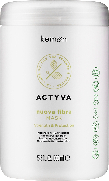 Regenerierende Haarmaske für strapaziertes Haar - Kemon Actyva Nuova Fibra Mask — Bild N1