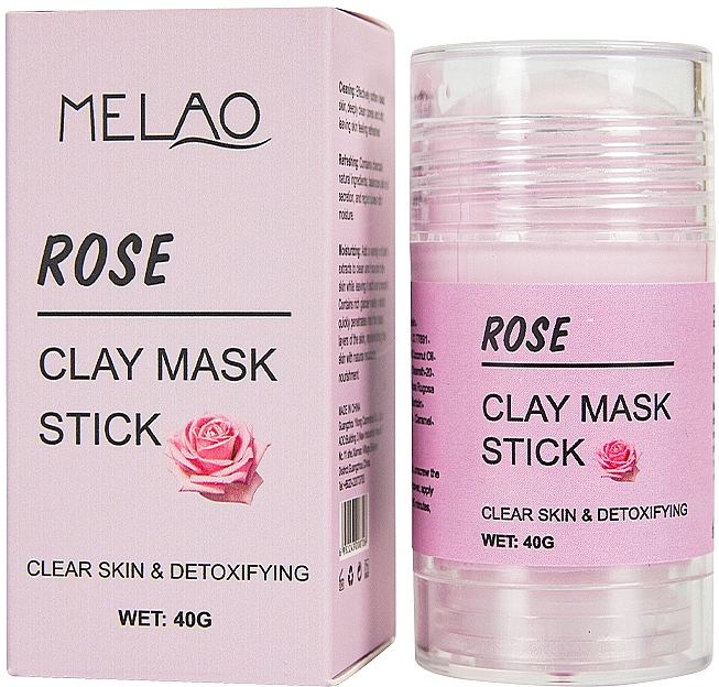 Reinigende und entgiftende Gesichtsmaske in Stick Rose - Melao Rose Clay Mask Stick — Bild N1