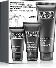Düfte, Parfümerie und Kosmetik Clinique For Men Daily Hydration Set (Gesichtswaschlotion 50ml + Gesichtspeeling 30ml + Gesichtslotion 100ml) - Gesichtspflegeset