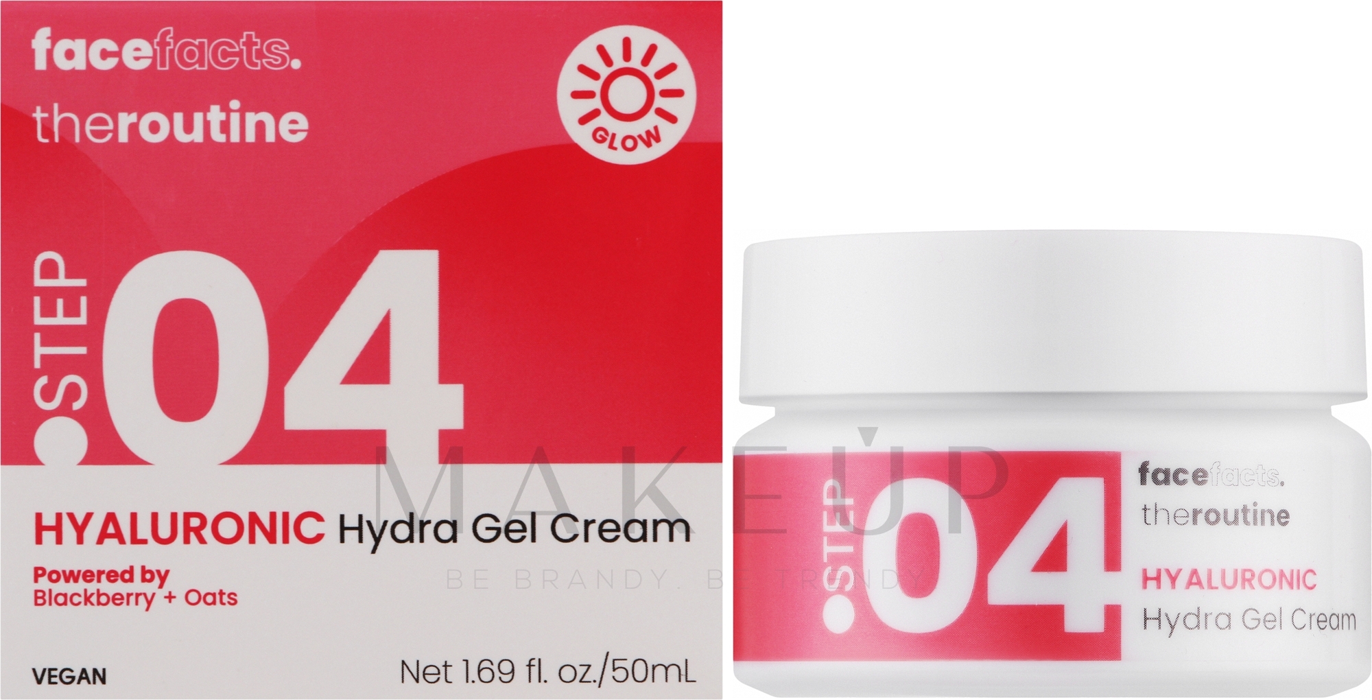 Gesichtscreme-Gel mit Hyaluronsäure - Face Facts The Routine Step.04 Hyaluronic Hydra Gel Cream — Bild 50 ml