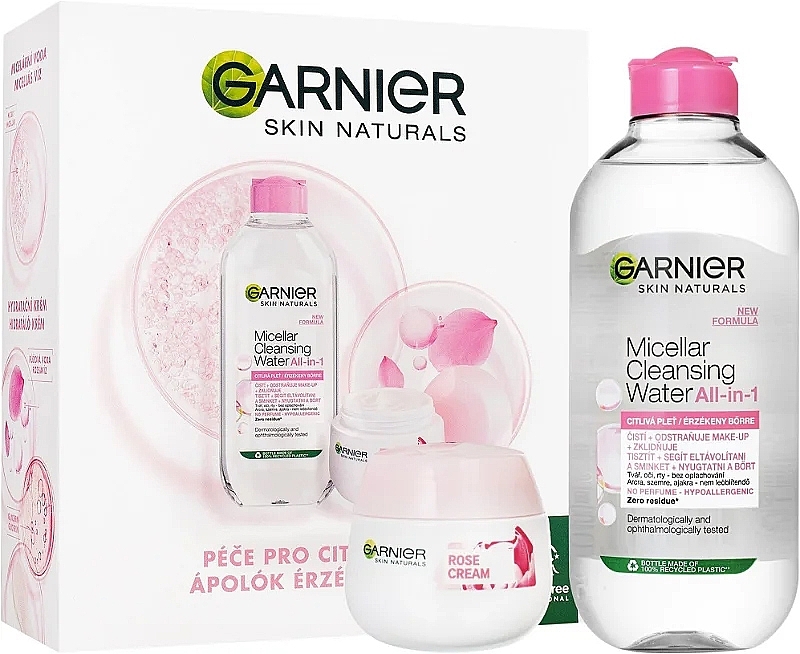 Garnier Skin Naturals Rose (Mizellenwasser /400 ml + Creme /50 ml) - Gesichtspflegeset — Bild N1