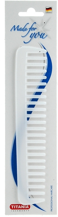 Plastikkamm 18,5 cm weiß - Titania — Bild N1