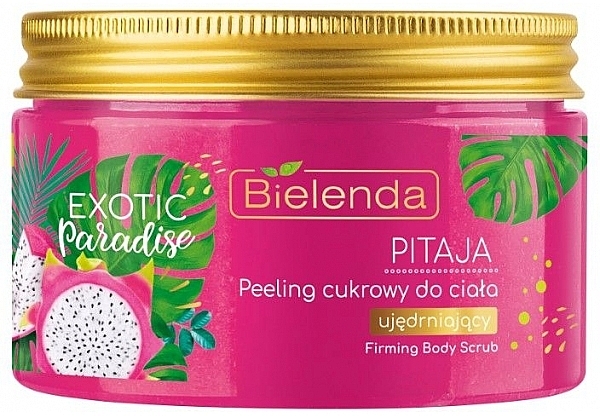 Festigendes Zuckerpeeling für den Körper mit Drachenfrucht - Bielenda Exotic Paradise Peel