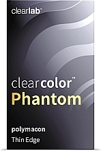 Farbige Kontaktlinsen weiß mit schwarzem Rand 2 St. - Clearlab ClearColor Phantom Manson — Bild N3