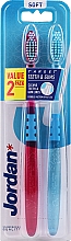 Düfte, Parfümerie und Kosmetik Zahnbürste weich Target Teeth & Gums lila, blau 2 St. - Jordan Target Teeth Toothbrush