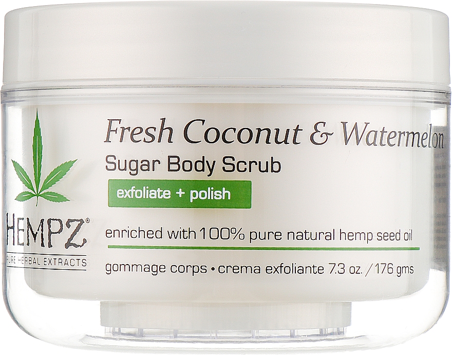 Anti-Aging Kokosnuss und Wassermelone - Hempz Herbal Sugar Body Scrub Fresh Coconut Watermelon — Bild N1