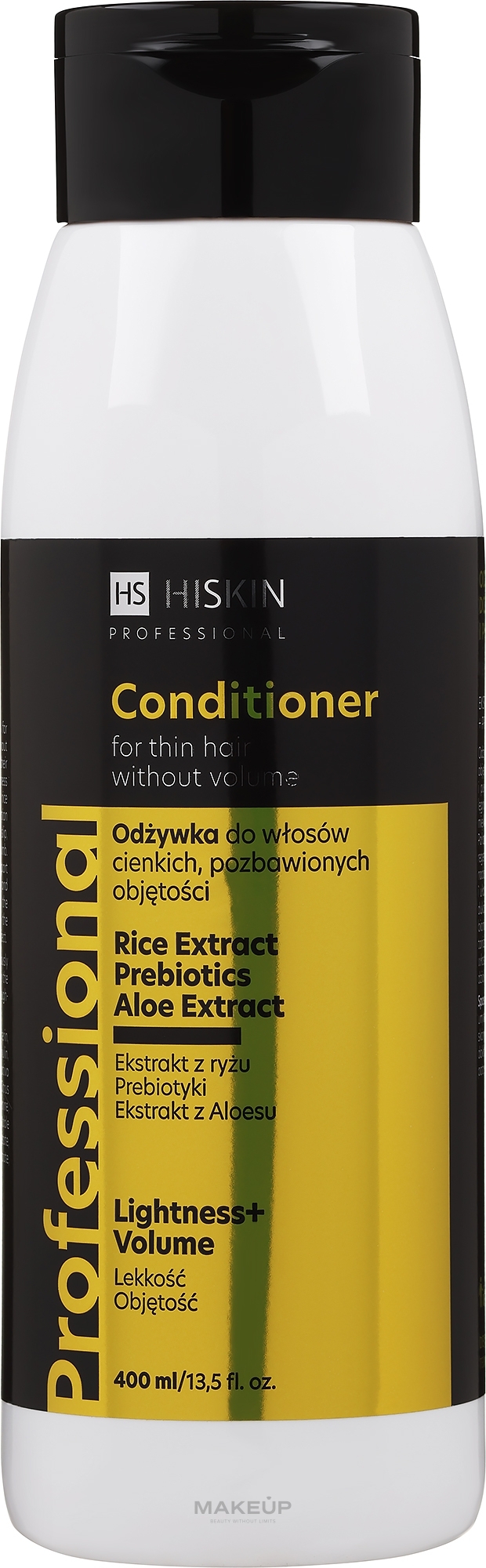 Pflegender Conditioner für dünnes Haar mit Reisextrakt, Aloe Vera und Präbiotika - HiSkin Professional Conditioner — Bild 400 ml