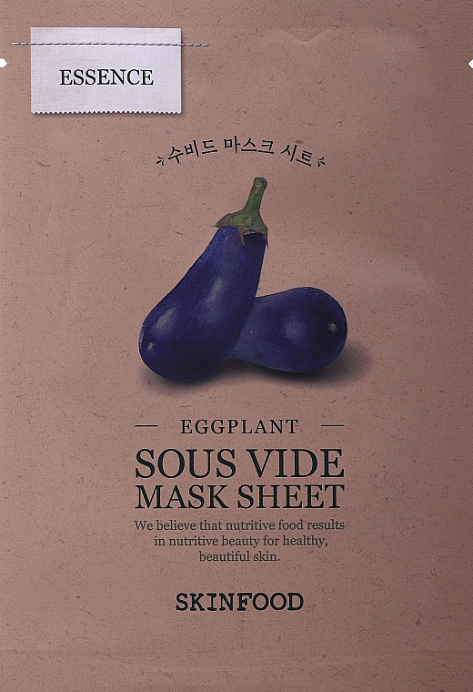 Tuchmaske für das Gesicht mit Aubergine - Skinfood Eggplant Sous Vide Mask Sheet — Bild N1