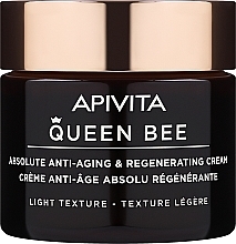 Regenerierende Anti-Aging-Gesichtscreme - Apivita Queen Bee Absolute Anti Aging & Regenerating Light Texture Cream — Bild N1