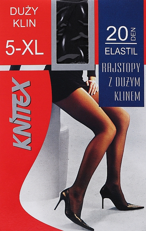 Strumpfhose für Damen Elastil 20 Den Nero - Knittex — Bild N4