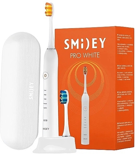 Elektrische Schallzahnbürste weiß - Smiley Pro White  — Bild N2