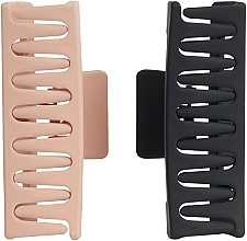 Haarkrebs Krabbe schwarz und beige 2 St. - Revolution Haircare Claw Clip — Bild N2