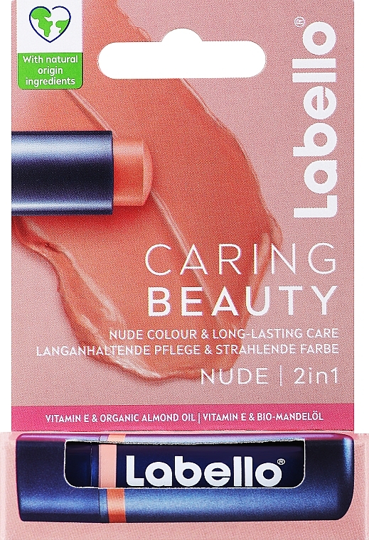 Lippenbalsam - Labello Caring Beauty Nude — Bild N1