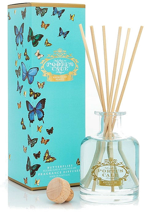 Aroma-Diffusor mit Duftstäbchen mit Zuckerrohr und Zitronengras - Portus Cale Butterflies Fragrance Diffuser — Bild N1